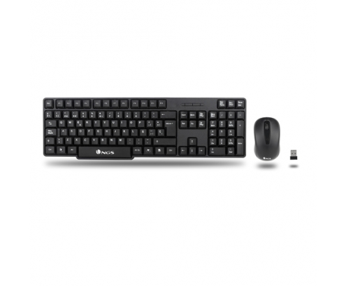 NGS EUPHORIA KIT teclado Ratón incluido RF inalámbrico QWERTY Inglés Negro