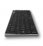 NGS FORTUNE-BT, QWERTY, PT teclado Bluetooth Portugués Negro, Plata