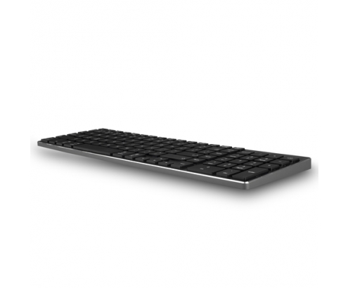 NGS FORTUNE-BT, QWERTY, PT teclado Bluetooth Portugués Negro, Plata