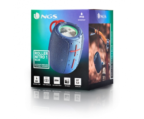 NGS Roller Nitro 1 Altavoz portátil estéreo Azul 10 W