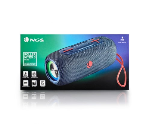 NGS Roller Nitro 3 Altavoz portátil estéreo Azul 30 W