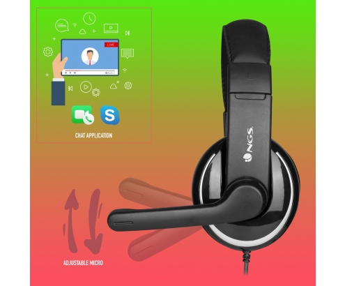 NGS VOX800 Auriculares diadema usb tipo-a negro