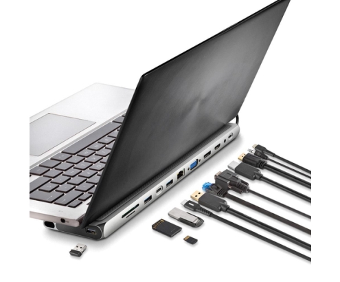 NGS WONDERDOCK 12 PRO USB Tipo C Plata