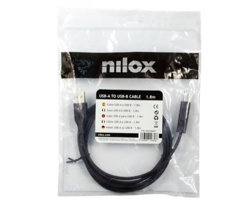 Nilox Cable USB-A a USB-B (PARA IMPRESORA) - 1.8 Metros