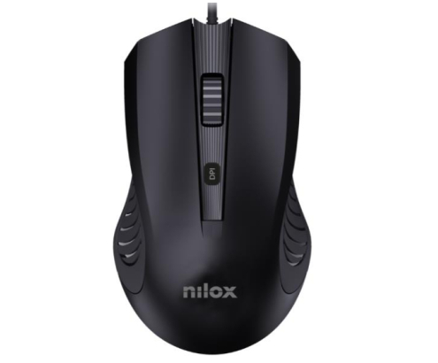 Nilox MOUSB1013 ratón Oficina USB tipo A Óptico 2400 DPI