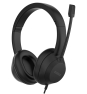 Nilox NXAUSB02 auricular y casco Auriculares Alámbrico Llamadas/Música USB tipo A Negro