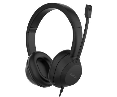 Nilox NXAUSB02 auricular y casco Auriculares Alámbrico Llamadas/Música USB tipo A Negro