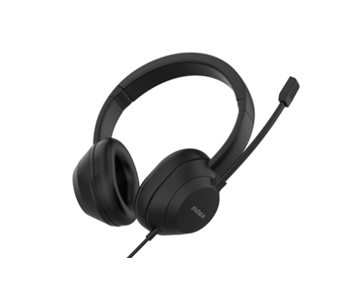 Nilox NXAUSB02 auricular y casco Auriculares Alámbrico Llamadas/Música USB tipo A Negro