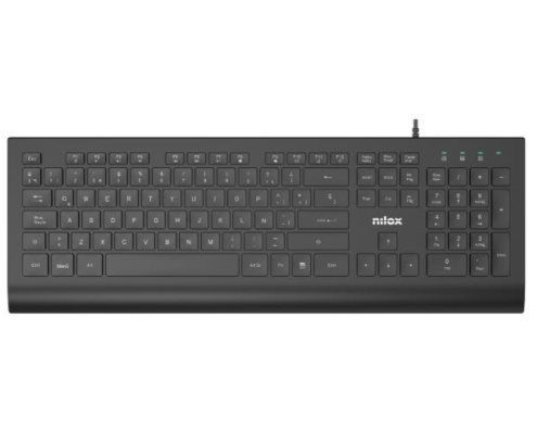 Nilox NXKBE000014 teclado USB Español Negro