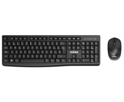 Nilox NXKMWE012 teclado Ratón incluido RF inalámbrico Español Negro