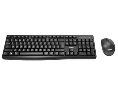 Nilox NXKMWE012 teclado Ratón incluido RF inalámbrico Español Negro