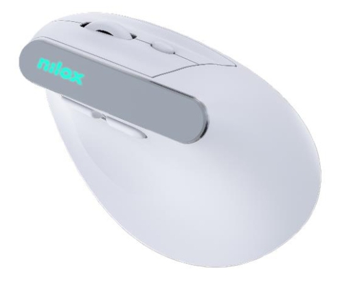 Nilox NXMOEVR01W ratón Universal mano derecha RF Wireless + Bluetooth Óptico 1600 DPI