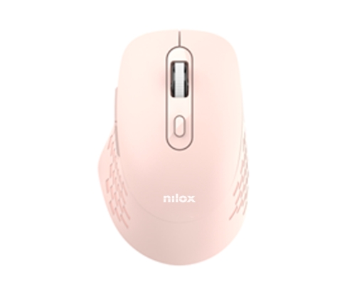 Nilox RATON DUAL WIRELESS 1600 DPI ROSA ratón Oficina Bluetooth + USB Type-A Óptico