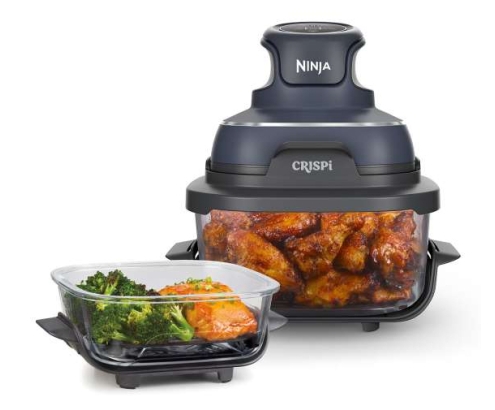 Ninja CRISPi Sencillo 3,8 L 1700 W Freidora de aire caliente Azul, Gris, Transparente
