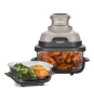 Ninja CRISPi Sencillo 3,8 L 1700 W Freidora de aire caliente Gris, Color piedra, Transparente