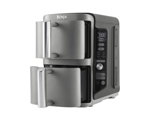 Ninja SL400EU freidora Doble 9,5 L 2470 W Freidora de aire caliente Negro, Gris
