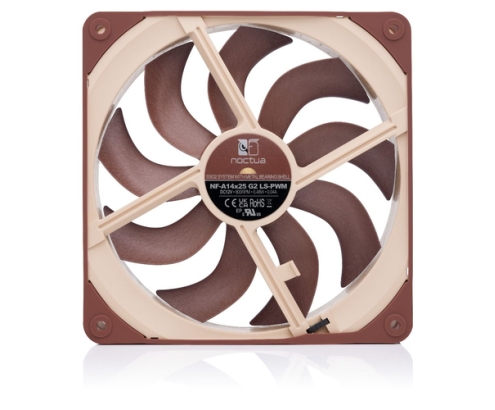 Noctua NF-A14X25 G2 LS-PWM sistema de refrigeración para ordenador Carcasa del ordenador Refrigerador de aire 14 cm Beige, Marrón 1 pieza(s)