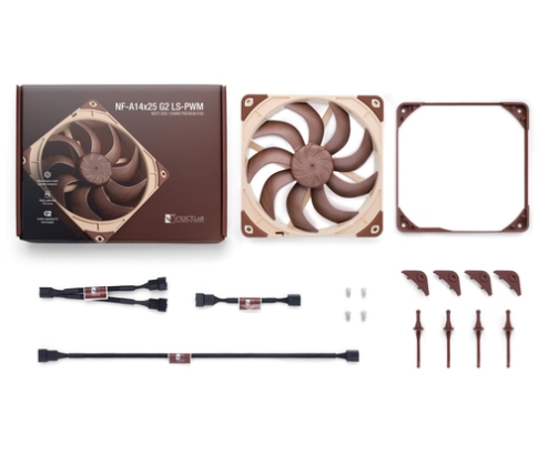 Noctua NF-A14X25 G2 LS-PWM sistema de refrigeración para ordenador Carcasa del ordenador Refrigerador de aire 14 cm Beige, Marrón 1 pieza(s)