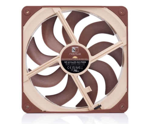 Noctua NF-A14X25 G2 PWM sistema de refrigeración para ordenador Carcasa del ordenador Ventilador 14 cm Beige 1 pieza(s)