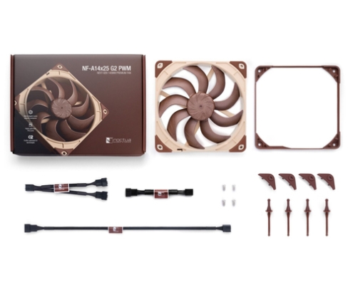 Noctua NF-A14X25 G2 PWM sistema de refrigeración para ordenador Carcasa del ordenador Ventilador 14 cm Beige 1 pieza(s)
