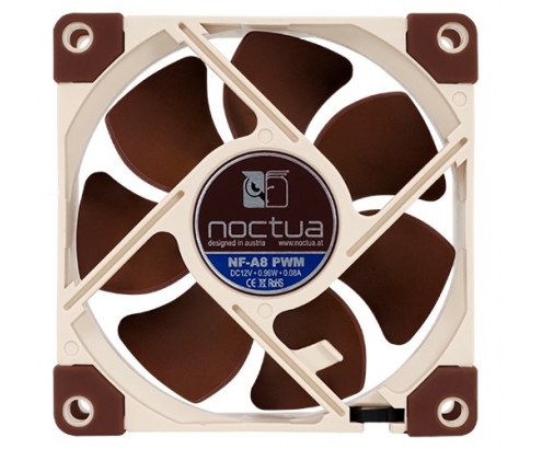 NOCTUA ventilador de PC Carcasa del ordenador Enfriador 8 cm Beige, Marrón