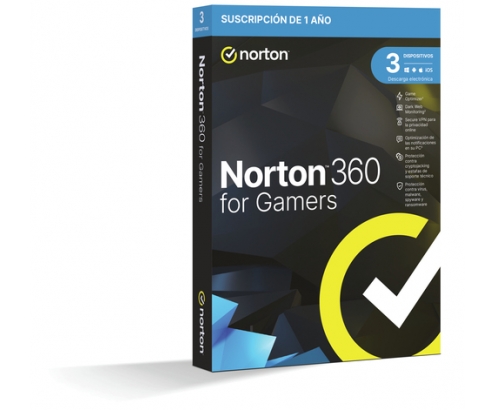 NortonLifeLock 360 for Gamers Seguridad de antivirus Base Español 1 licencia(s) 1 año(s)