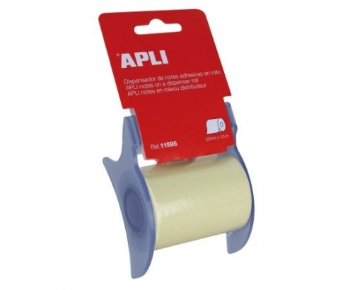 NOTAS ADHESIVAS EN ROLLO 60MMX10M COLOR AMARILLO 11595