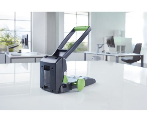 Novus B 2200 re+new perforador de papel 200 hojas Negro, Verde