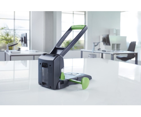 Novus B 2200 re+new perforador de papel 200 hojas Negro, Verde