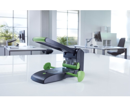 Novus B 2200 re+new perforador de papel 200 hojas Negro, Verde