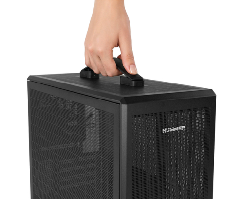 NOX Hummer Mini torre M-ATX portable mesh Ngr