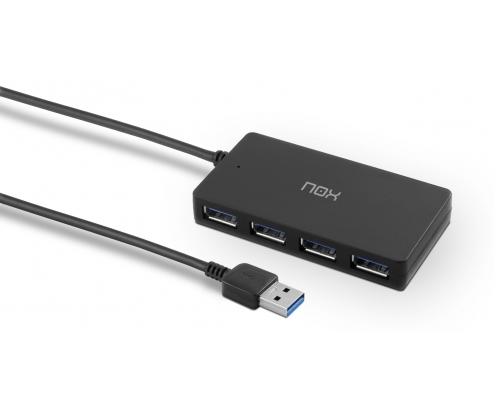 NOX Lite Hub One USB 3.2 Gen 1 (3.1 Gen 1) Type-A 10 Mbit/s Negro