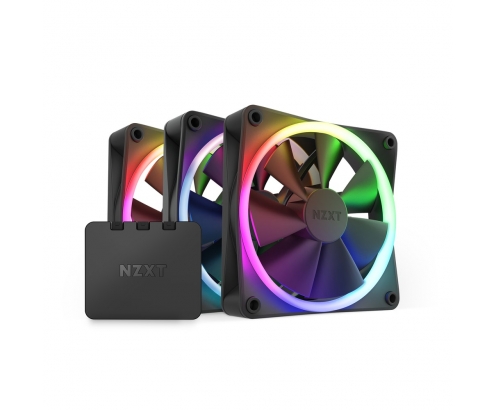 NZXT F120 RGB Triple Pack Carcasa del ordenador Ventilador 12 cm Negro 3 pieza(s)