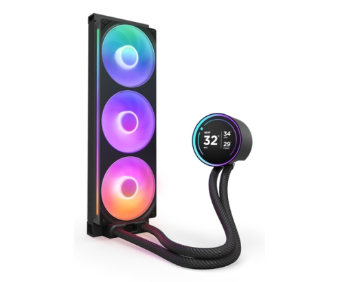 NZXT Kraken Elite 360 RGB Procesador Sistema de refrigeración líquida todo en uno 12 cm Negro 1 pieza(s)