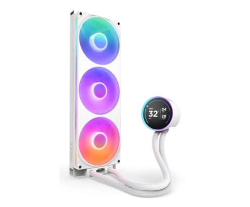 NZXT Kraken Elite 420 RGB Procesador Sistema de refrigeración líquida todo en uno 14 cm Blanco 1 pieza(s)