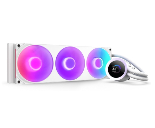 NZXT Kraken Plus 360 RGB Procesador Sistema de refrigeración líquida todo en uno Blanco 1 pieza(s)