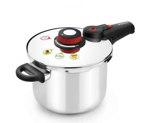 OLLA A PRESION SELECTA MONIX 22CM 4L ACERO INOXIDABLE 18 10 REGULADOR PARA SELECCION GRADUAL DE LA PRESION M790001