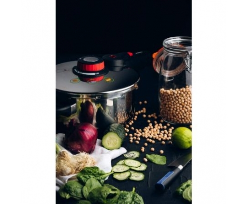 OLLA A PRESION SELECTA MONIX 22CM 4L ACERO INOXIDABLE 18 10 REGULADOR PARA SELECCION GRADUAL DE LA PRESION M790001