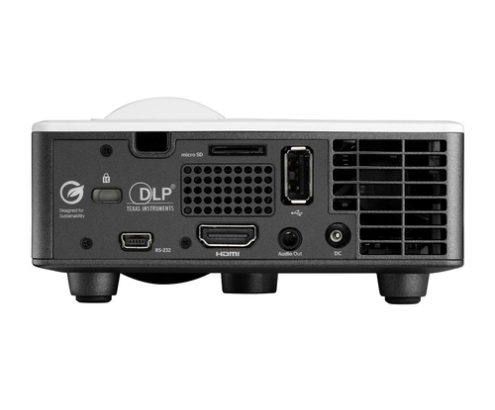 Optoma ML1050STi Proyector de corto alcance 535 lúmenes ANSI DLP WXGA (1280x800) 3D Negro, Blanco