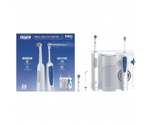 Oral-B Idropulsore Health Center Adulto Cepillo dental oscilante Azul, Blanco