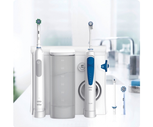 Oral-B Idropulsore Health Center Adulto Cepillo dental oscilante Azul, Blanco