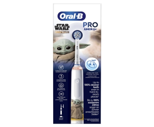 Oral-B PRO 14876674 cepillo eléctrico para dientes Niño Cepillo dental giratorio Multicolor, Blanco
