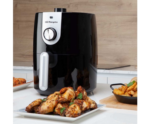 Orbegozo FDR 27 freidora Sencillo 2,5 L Independiente 1200 W Freidora de aire caliente Negro, Gris