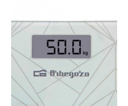 ORBEGOZO PB 2218 BASCULA DE BAÍ‘O PANTALLA LCD SUPERFICIE CRISTAL TEMPLADO 8MM HASTA 180KG PRECISION 100G 17251