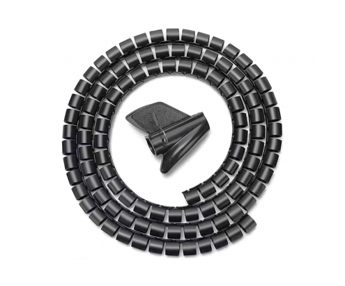 Organizador de cables en espiral aisens diametro hasta 25mm 1m negro A151-0406