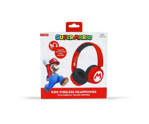 OTL Technologies Super Mario Auriculares Inalámbrico y alámbrico Diadema Música USB Tipo C Bluetooth Rojo, Negro