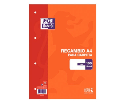 Oxford 100430209 - Recambios (100 hojas A4)