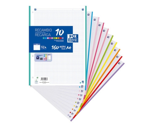 Oxford 400106627 papel de cuaderno 210 x 297 mm (A4) 160 hojas