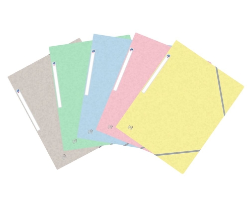 Oxford 400117805 carpeta Cartón Azul, Verde, Gris, Amarillo, Rosa A4