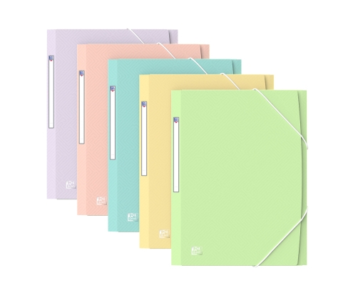 Oxford 400187619 carpeta Polipropileno (PP) Azul, Verde, Rosa, Púrpura, Amarillo A4